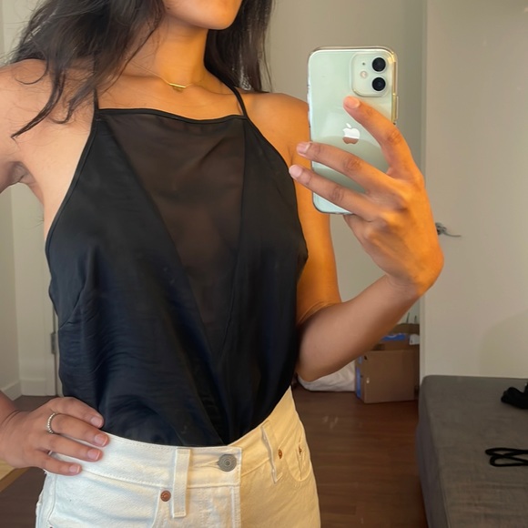 ASOS Tops - ASOS women’s tank top with mesh insert in black